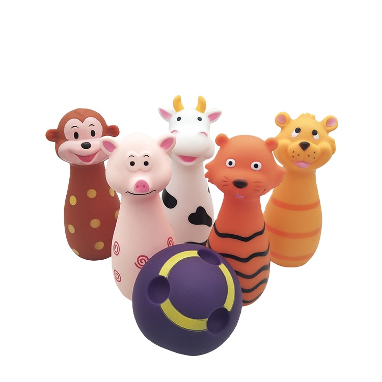 Wholesale Monkey Farm Animal Bowling Balls Game Baby Educational Toys for Kids Mainan Anak Juguetes