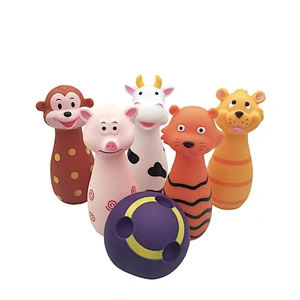 Wholesale Monkey Farm Animal Bowling Balls Game Baby Educational Toys for Kids Mainan Anak Juguetes
