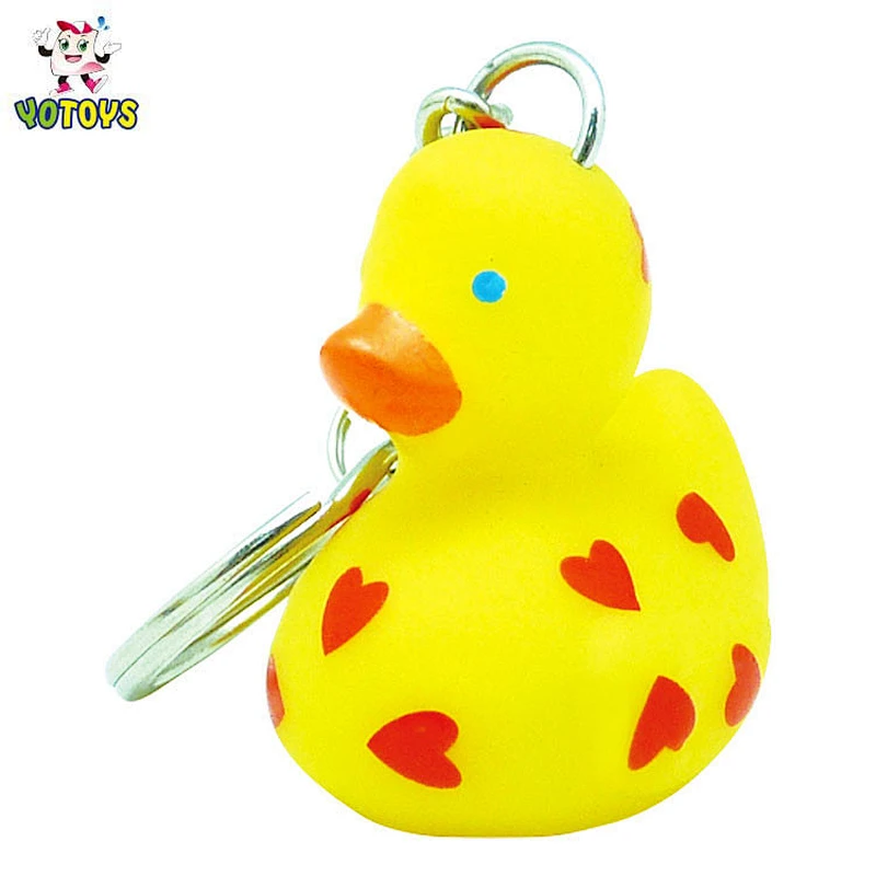 Custom Pvc 3d Soft Rubber Duck Sporting Volleyball American Football Basketball Key Ring Key Chain Toy