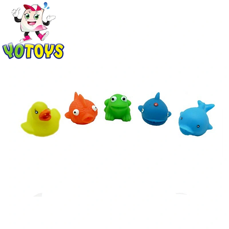 mini pato borracha Summer Shower Time Play Toy Mini Plastic Rubber Duck Animal Baby Bath Toy Set for Kids