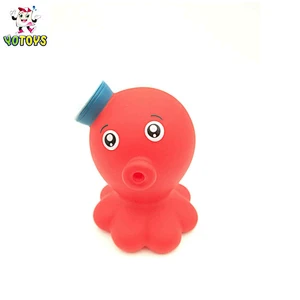 manufacturer dongguan sale sea horse rubber plastic sea animal toy red squirt bath toys for kids child