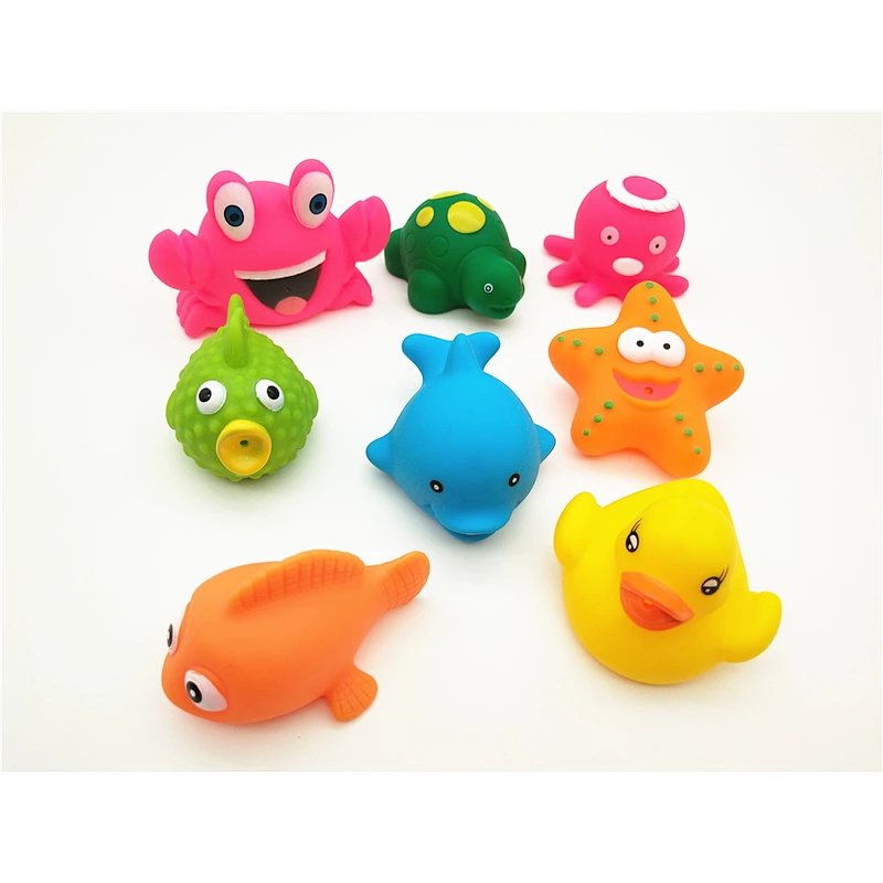 kids bath toys pvc animals toys snap ocean toys for bathing