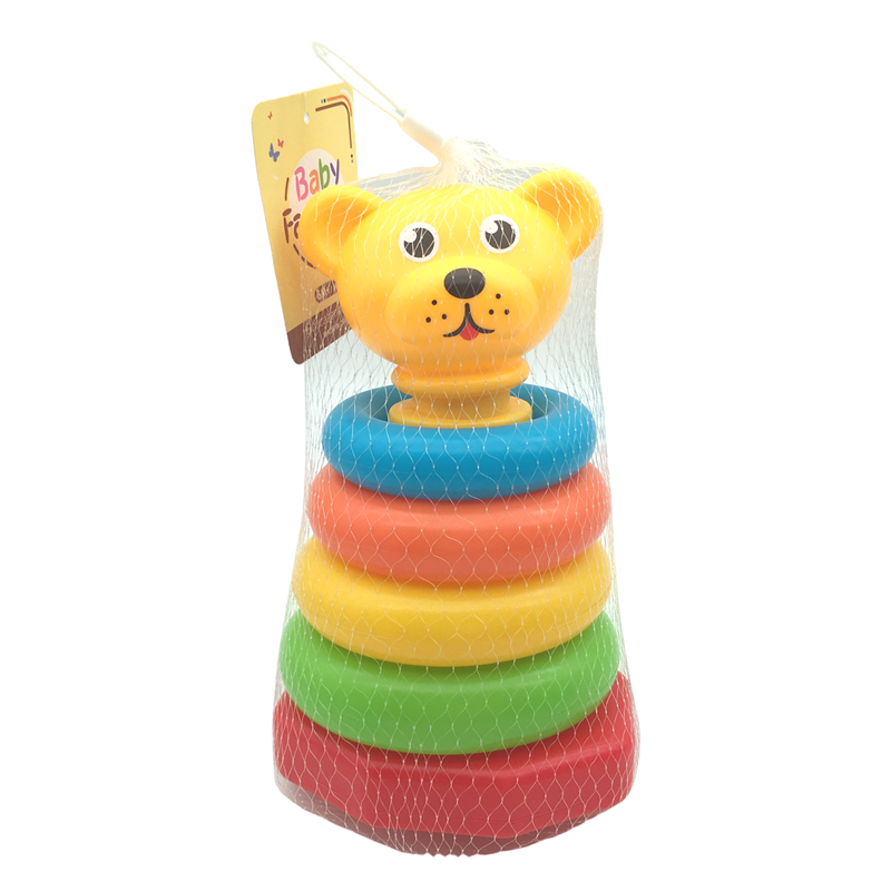 Plastic Diy Stacking Up Animal Teddy Bear Floating Montessori Educational Bath Toys for Baby Infant