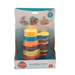 Plastic Stacking Up Cups Game Baby Water Beach Learning Educational Baby Bath Toys for toddler child