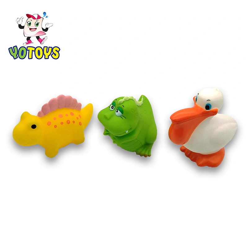 2021 New Little Plastic Rubber Dinosaur Animal Figure Bath Squirting Water Shower Toys for Child Kid