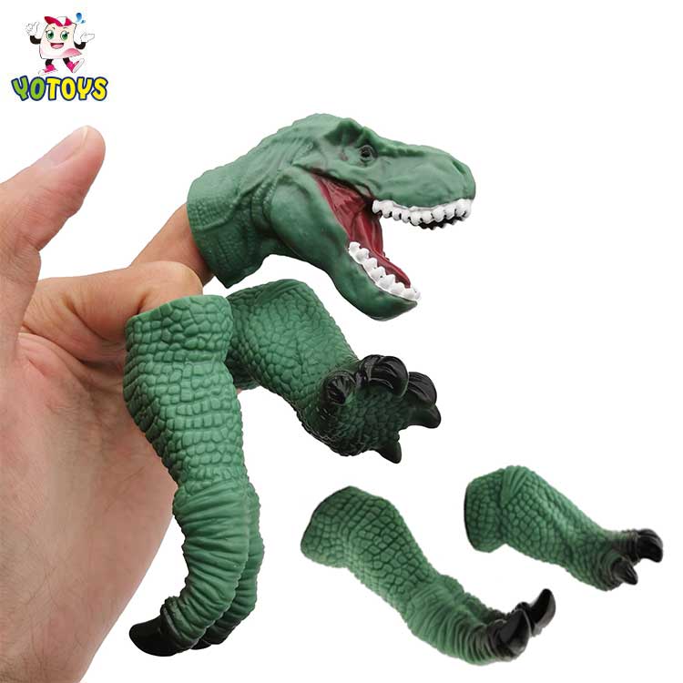 Wholesale China Mini Soft Animal 3D Educational Dinosaur Finger Puppets for Kids Boys Toys Gifts