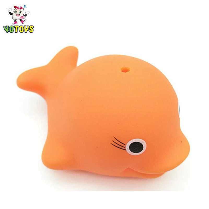 Cute Small Clown Fish Plastic Sea Animal Toys Baby Water Spray Squirt Bath Toys for Toddlers