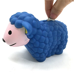 Eco Friendly Soft Pvc Hippo Teddy Bear Piggy Sheep Box Bank Animal Money Bank Slot Toys for Babies