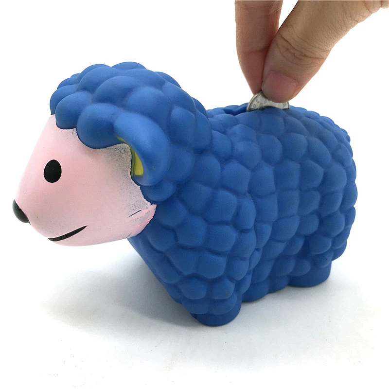 Eco Friendly Soft Pvc Hippo Teddy Bear Piggy Sheep Box Bank Animal Money Bank Slot Toys for Babies