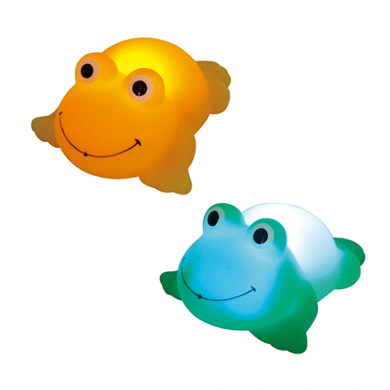 Wholesale Eco Friendly Bpa Free Baby Shower Toys Flashing Rubber turtle with Light Led Bath Toys for Kids