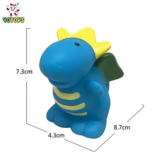 Wholesales Top Quality Rubber Animal Plastic Soft Vinyl Dinosaur Squirting Bath Toy Set for Kids