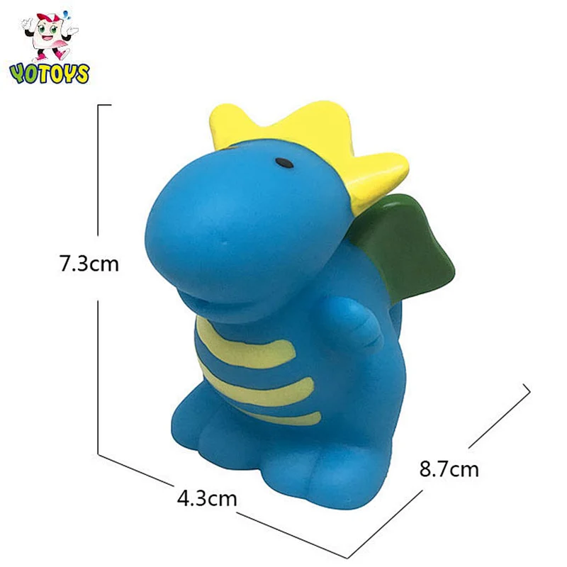 Wholesales Top Quality Rubber Animal Plastic Soft Vinyl Dinosaur Squirting Bath Toy Set for Kids