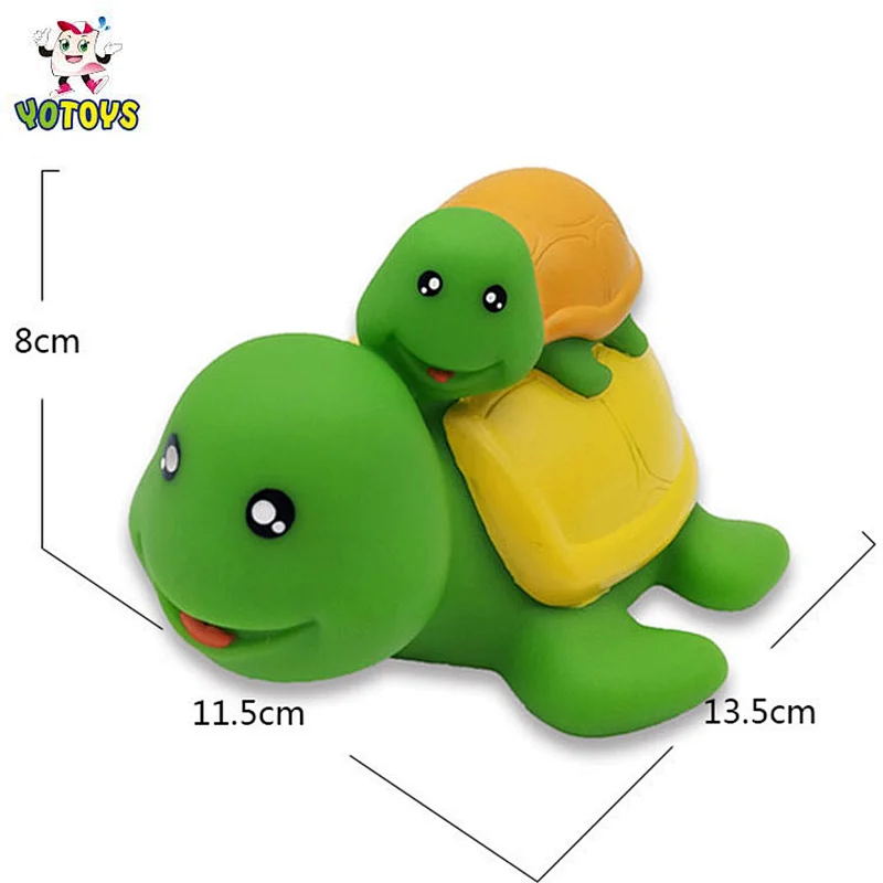 China Dongguan Manufacturer Promotional Soft Plastic Vinyl Mother Baby Turtle Bath Toys Set for Kids