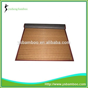 Brown plaid bamboo mats