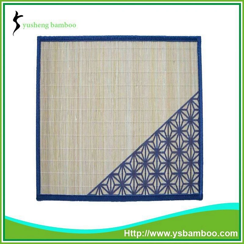 Blue flowers bamboo carpet