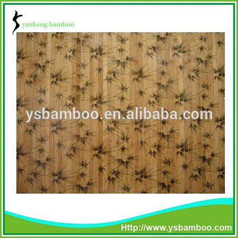 carved design bamboo wall panel