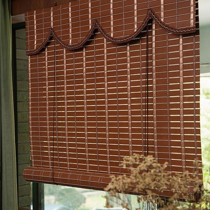 wooden zebra roller blind curtain
