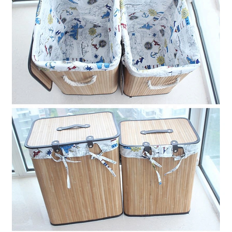 Wholesale Easy Assemble   Folding  Laundry Basket  in Brown Color