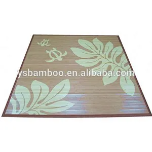 Flower Print Bamboo Carpet