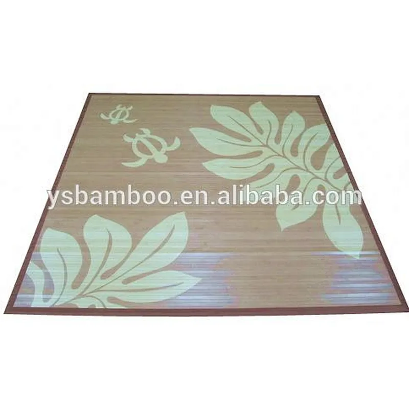 Flower Print Bamboo Carpet