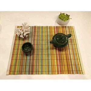 Natural printing  table dinner bamboo placemat