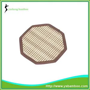 Brown Border Bamboo Hexagon Coasters