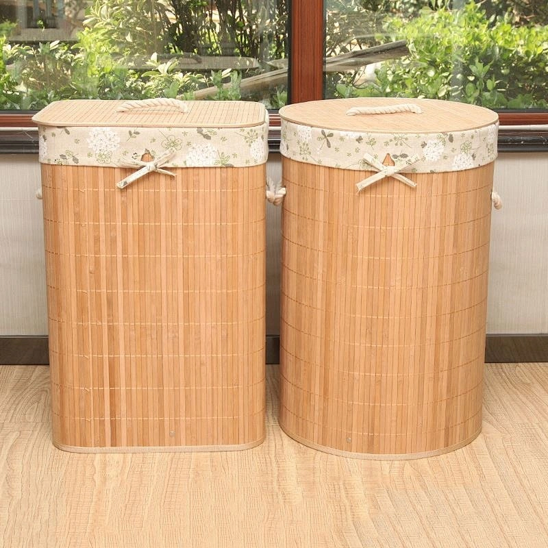 Wholesale Easy Assemble   Folding  Laundry Basket  in Brown Color