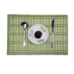 Natural table dinner bamboo placemat, custom wood kids woven bamboo placemats
