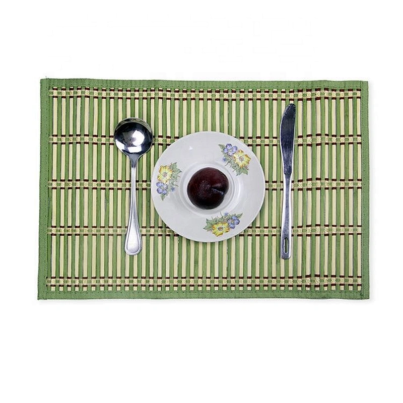 Natural table dinner bamboo placemat, custom wood kids woven bamboo placemats