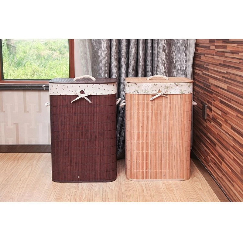Wholesale Easy Assemble   Folding  Laundry Basket  in Brown Color