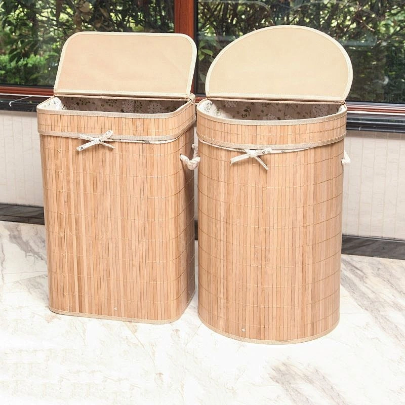 Wholesale Easy Assemble   Folding  Laundry Basket  in Brown Color