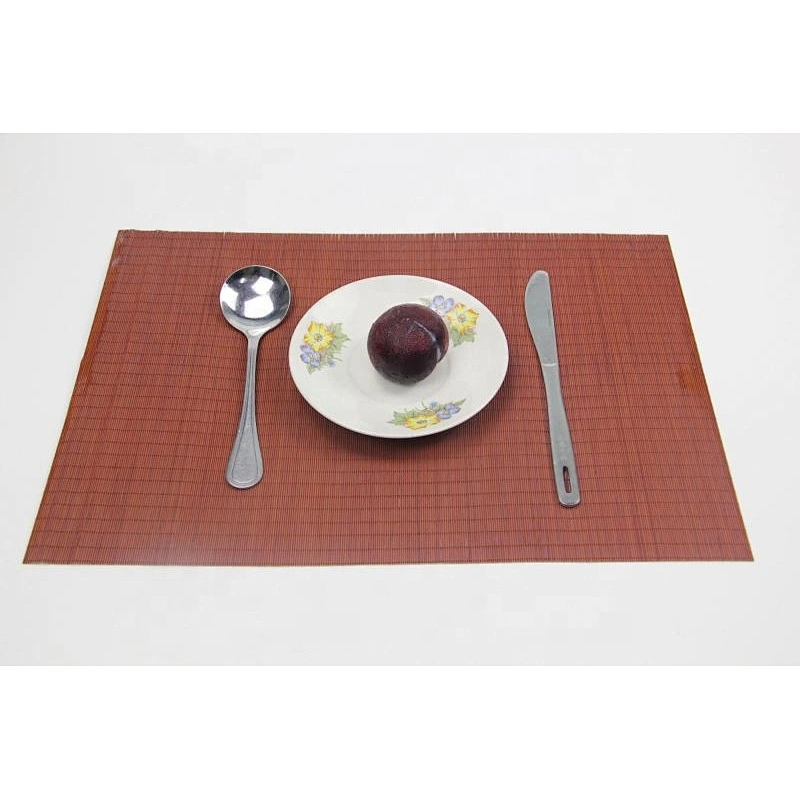Natural printing  table dinner bamboo placemat
