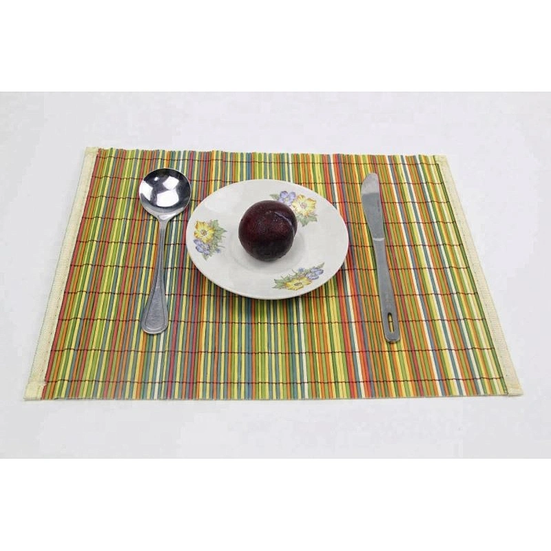 Natural printing  table dinner bamboo placemat