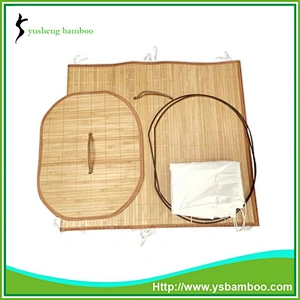 Nature Bamboo Lidded Laundry Basket
