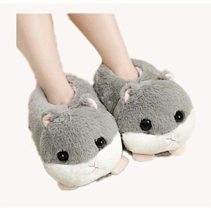 Home Indoor Customized Winter warm kids hamster plush slipper shoes