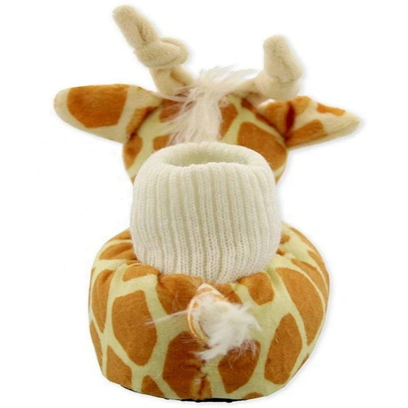 Different animals shaped custom toddlers plush slipper for baby kids