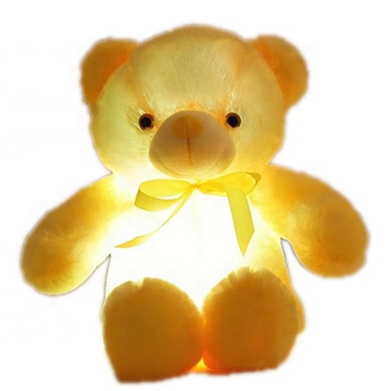 Kids customized luminous stuffed bear plush toys for kids