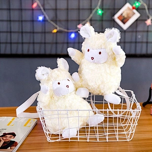 Popular Promotional sheep llama shaped plush bag