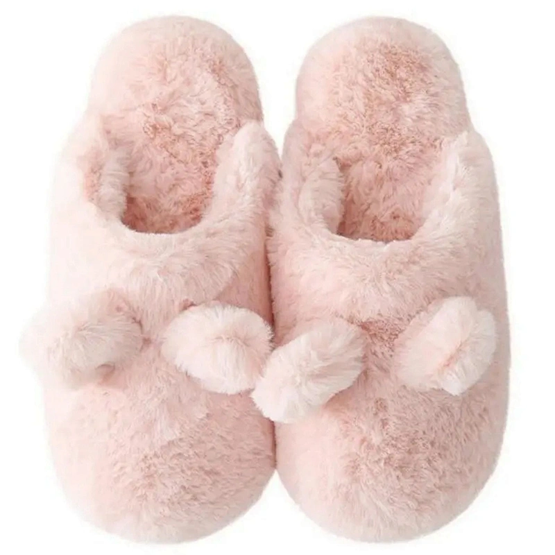 Winter custom cute blue&pink warm slipper
