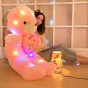 personalized gift human size led glowing valentines teddy bear
