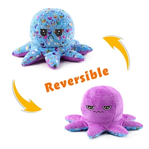 Soft And Reversible Plush Octopus AnimaToy Colorful pulpo