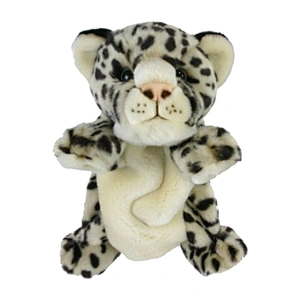 Plush soft leopard boy hand finger puppet toys