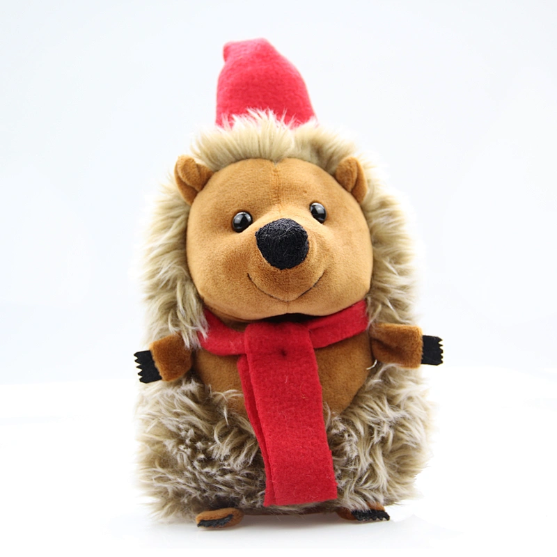 Wholesale Stuffed animal cute lovely Christmas hedgehog plush toys