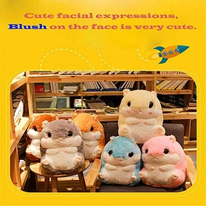 cute hamster stuffed animal pillow	toy with blanket