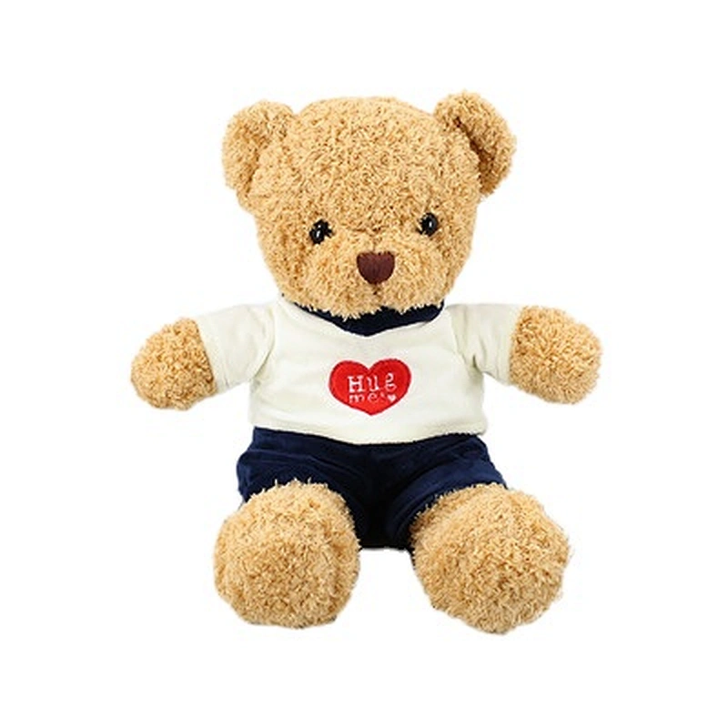 30-50cm soft stuffed plush baby toy lovely teddy bear with T-shirt