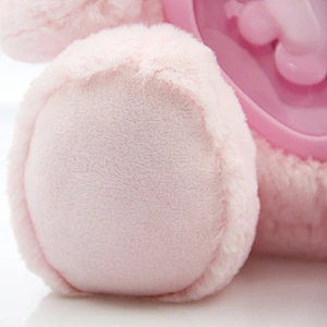 Cute adorable soft stuffed pink teddy bear with sound box and music box valentine gift