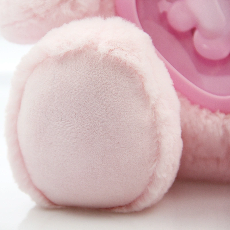 Cute adorable soft stuffed pink teddy bear with sound box and music box valentine gift