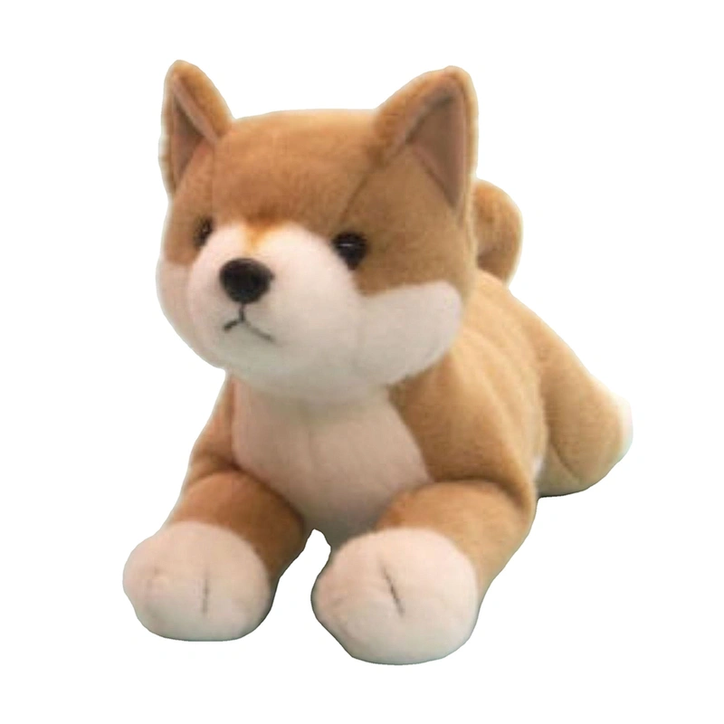 Plush brown sitting puppy cute wholesale dog toys for kids