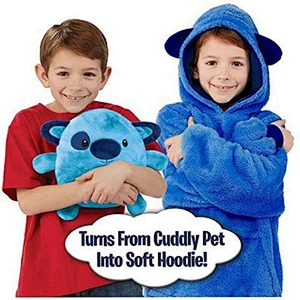 ultra plush blanket flannel throw animal kids huggle hoodie sherpa fleece