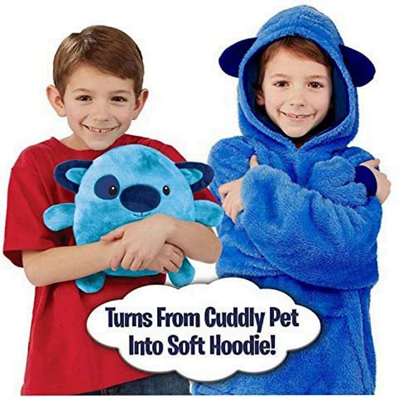 ultra plush blanket flannel throw animal kids huggle hoodie sherpa fleece